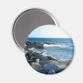 Foto des Wavy Atlantic Blue Magnet (Vorderseite/Rückseite)