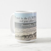 Foto des Wavy Seashore Proverbs Bible Verse Ocean Kaffeetasse (Vorderseite Links)
