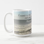 Foto des Wavy Seashore Proverbs Bible Verse Ocean Kaffeetasse (Links)