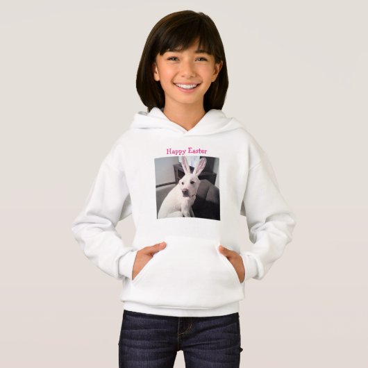 Foto des Welpenhundes Ostersonnige Ohren Hoodie (Vorne ganz)