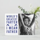 Foto des weltgrößten Farter-Vatertags Karte (Stehend Vorderseite)