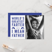 Foto des weltgrößten Farter-Vatertags Karte (Vorderseite/Rückseite Beispiel)