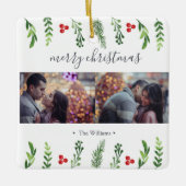 Foto des Winter-Laub-| Keramikornament (Vorderseite)