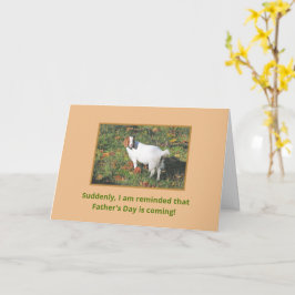 FOTO DES ZIEGENS/GLÜCKLICHEN VATERS/STUBBORN, ABER KARTE