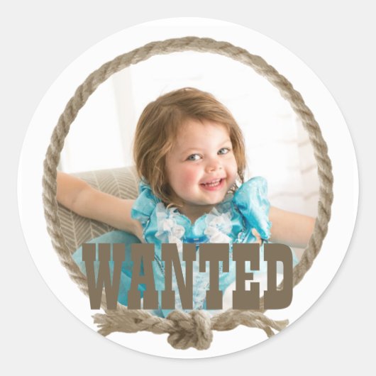 Foto-Design des Westerns Runder Aufkleber (Vorderseite)