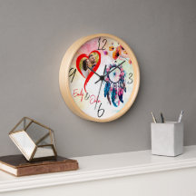 Foto-Design mit benutzerdefinierter Name-Wall-Uhr