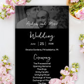 Foto Destination Boarding Pass Wedding Program