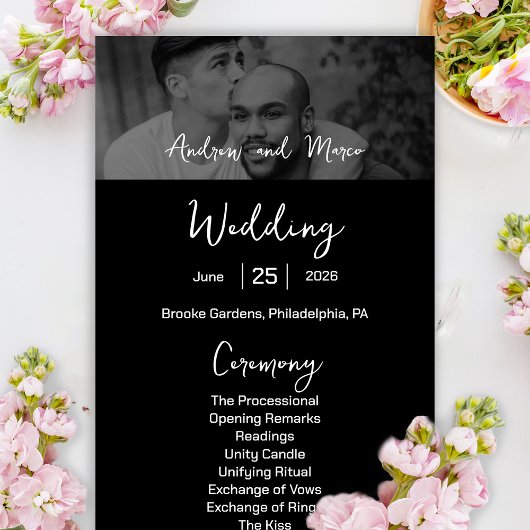 Foto Destination Boarding Pass Wedding Program