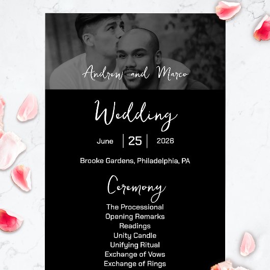 Foto Destination Boarding Pass Wedding Program
