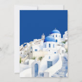 Foto Destination Greece Santorini Wedding Einladung (Rückseite)