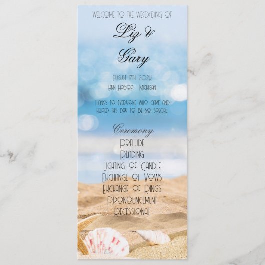 Foto-Destinationsprogramm für Beach Programm (Vorderseite)