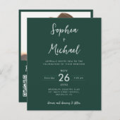 Foto Details QR Website Dunkle Grüne Hochzeit (Vorne/Hinten)