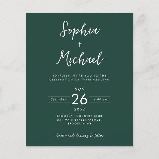 Foto Details QR Website Dunkle Grüne Hochzeit (Vorderseite)