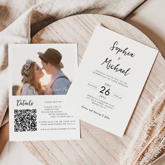 Foto Details QR Website Einladung Hochzeitsfeiern