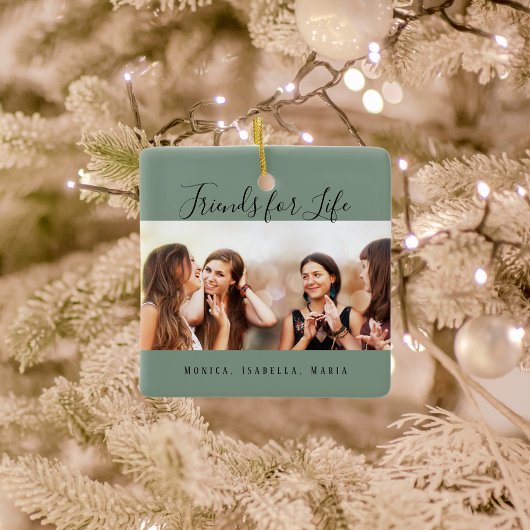 Foto die besten Freunde des Lebens Keramikornament