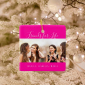 Foto die besten Freunde für das Leben heiß rosa Keramikornament