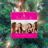 Foto die besten Freunde für das Leben heiß rosa Keramikornament