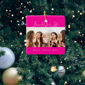 Foto die besten Freunde für das Leben heiß rosa Keramikornament