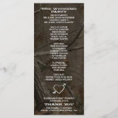 Foto Die Jagd ist über Camouflage Hochzeitsprogram Programm (Rückseite)