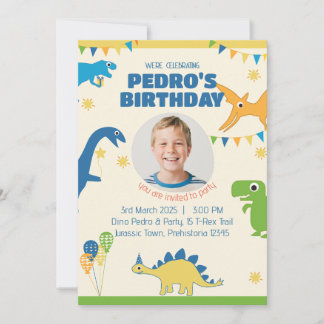 Foto Dinosaur Geburtstagsparty Einladung