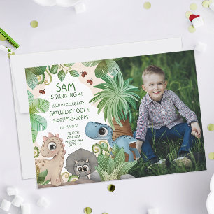 Foto Dinosaurier Kinder Geburtstag Einladung