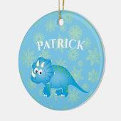 Foto Dinosaurier Niedlich Blue Kids Keramik Ornament (Links)