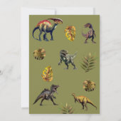 Foto Dinosaurier Typografie Cool Geburtstag Einladung (Rückseite)
