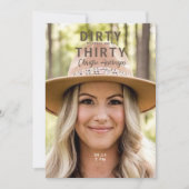 Foto Dirty 30 Geburtstagsparty Einladung (Vorderseite)