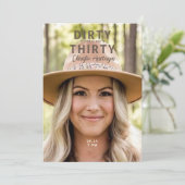 Foto Dirty 30 Geburtstagsparty Einladung (Stehend Vorderseite)