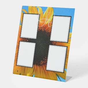Foto-Display - HAMbyWG - Gelbe Sonnenblume  Sockelschild