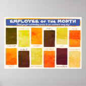 Foto-Display Mitarbeiter der Monatserkennung po Poster (Vorne)