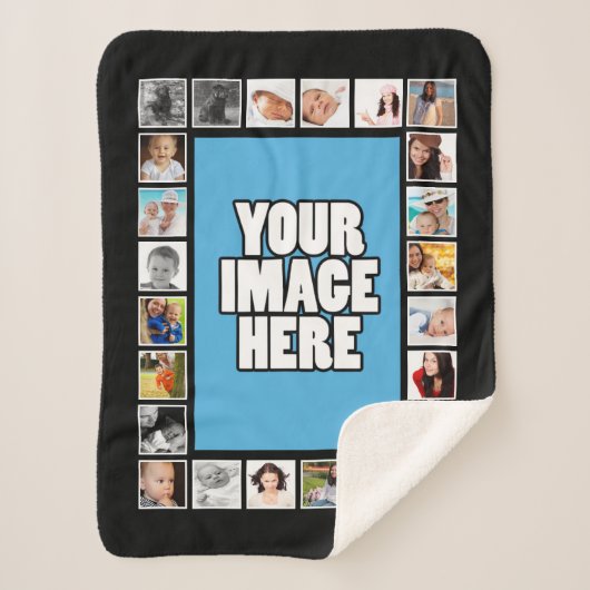 Foto DIY Collage Personalisiert Sherpadecke (Vorderseite)