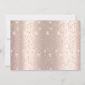 Foto DOG Dusche Geburtstag Rose Gold Confetti Einladung (Rückseite)