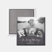 FOTO Dog Memorial Gift - Pet Loss Keepake Collage Magnet (Vorderseite/Rückseite)