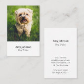 Foto Dog Walker Business Card Visitenkarte (Vorne/Hinten)