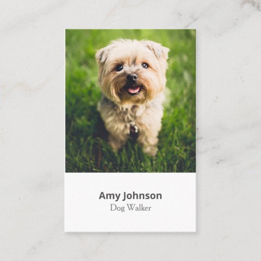 Foto Dog Walker Business Card Visitenkarte (Vorderseite)