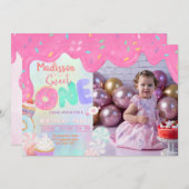 Foto Donut Sweet One Einladung (Vorne/Hinten)