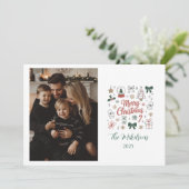 Foto-Doodle-Linienkunst Weihnachten (Stehend Vorderseite)