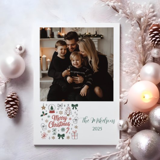 Foto-Doodle-Linienkunst Weihnachten