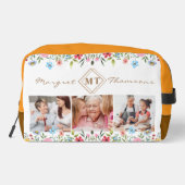 Foto-Dopp-Kit für einfarbiges Monogramm Waschbeutel (Rückseite)