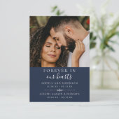 Foto Doppel-Gedenkkarte Blauer Gebetskarte (Stehend Vorderseite)