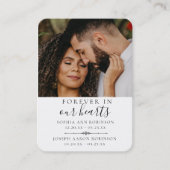 Foto-Doppeldenkmal-Beerdigungskarte Visitenkarte (Vorderseite)