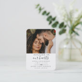 Foto-Doppeldenkmal-Beerdigungskarte Visitenkarte (Stehend Vorderseite)