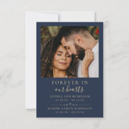 Foto Double Memorial Gold Blue Praetkarte