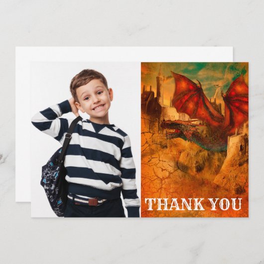 Foto Dragon Dankeschön Karte (Vorne/Hinten)