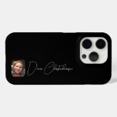 Foto Drehbuch modern minimalistisch Schwarz-weiß e Case-Mate iPhone Hülle (Rückseite (Horizontal))