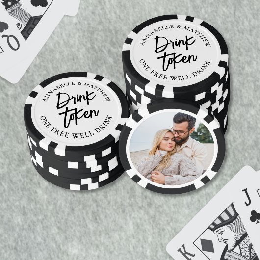 Foto Drink Token Hochzeit Pokerchips