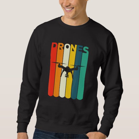Foto Drone Vintag Style Design Vintag Sweatshirt (Vorderseite)