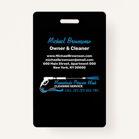 Foto Druck Waschen Power Schwarze Super Reinigung Ausweis (Rückseite)