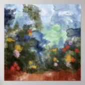 Foto drucken, Wasserfarbe flach Poster (Vorne)